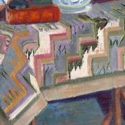 La table de lecture, huile sur toile