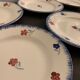 Lot de 6 assiettes plates Digoin Sarreguemines, modèle Mary Lou