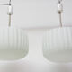 Paire de suspensions en verre opaline Vintage, bloc de l’est 1970