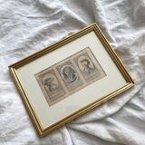 Lithograph of an old fashion engraving by Desrais, 18th century