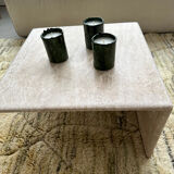 Modular travertine coffee table