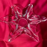 Crystal fruit bowl signed "Art Vannes France", empty pocket, 1960s