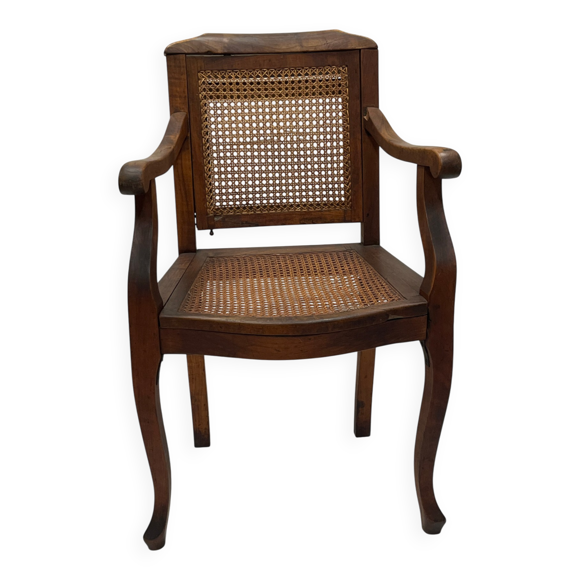 Caned armchair