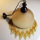 Satin glass suspension with bangs
