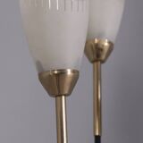 VINTAGE 1960S THREE-LIGHT GLASS FLOOR LAMP, ITALIAN DESIGN