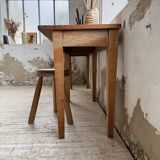 Oak and pine farmhouse console table