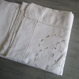 Old sheet 285x230cm - embroidery and embroidery of days