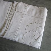 Old sheet 285x230cm - embroidery and embroidery of days