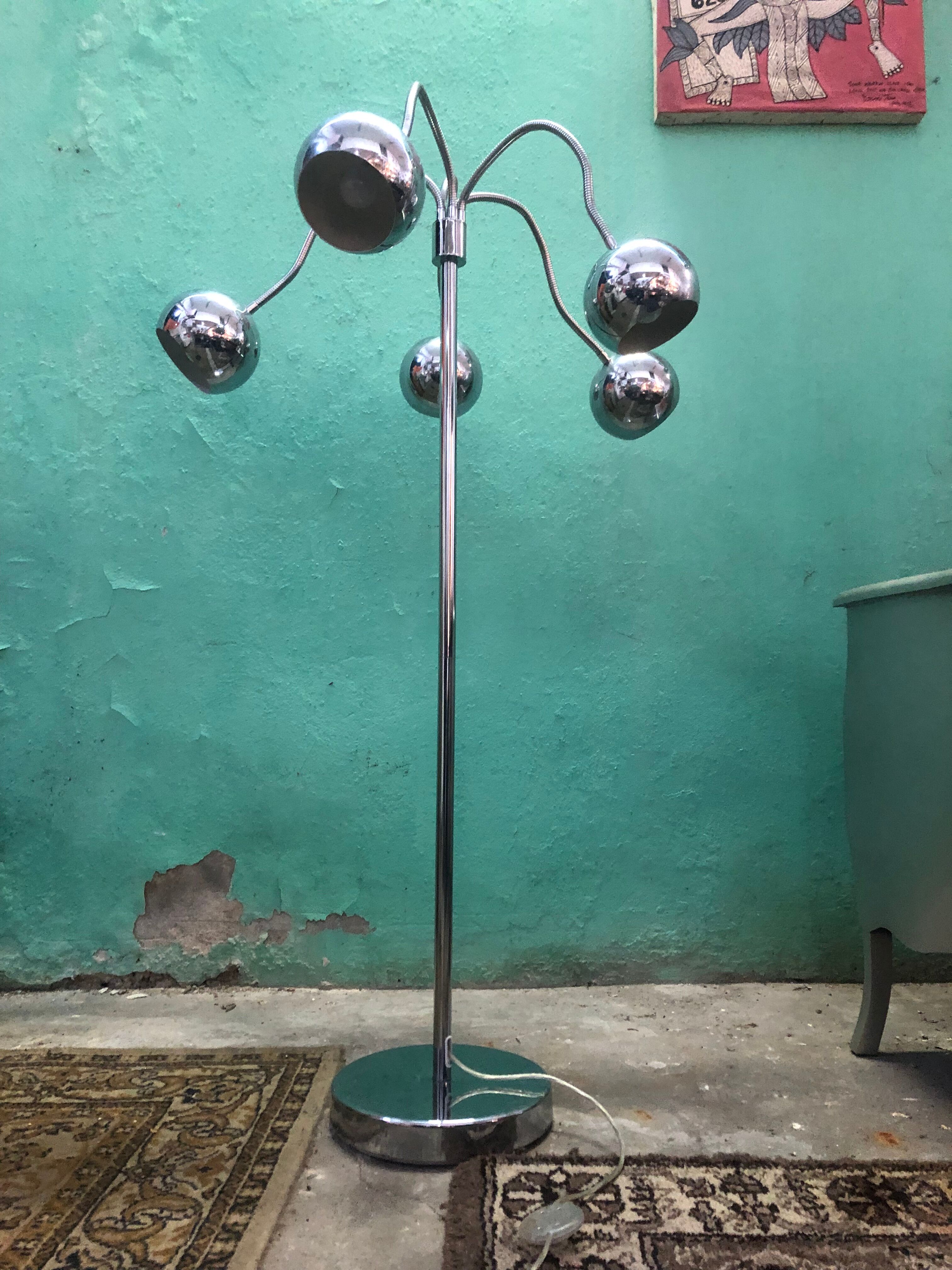 Design floor lamp from the 70s space age