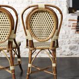 Parisian bistro table and chairs.