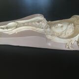 Patinated plaster wall cariatide console