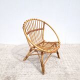 Rattan basket armchair for children