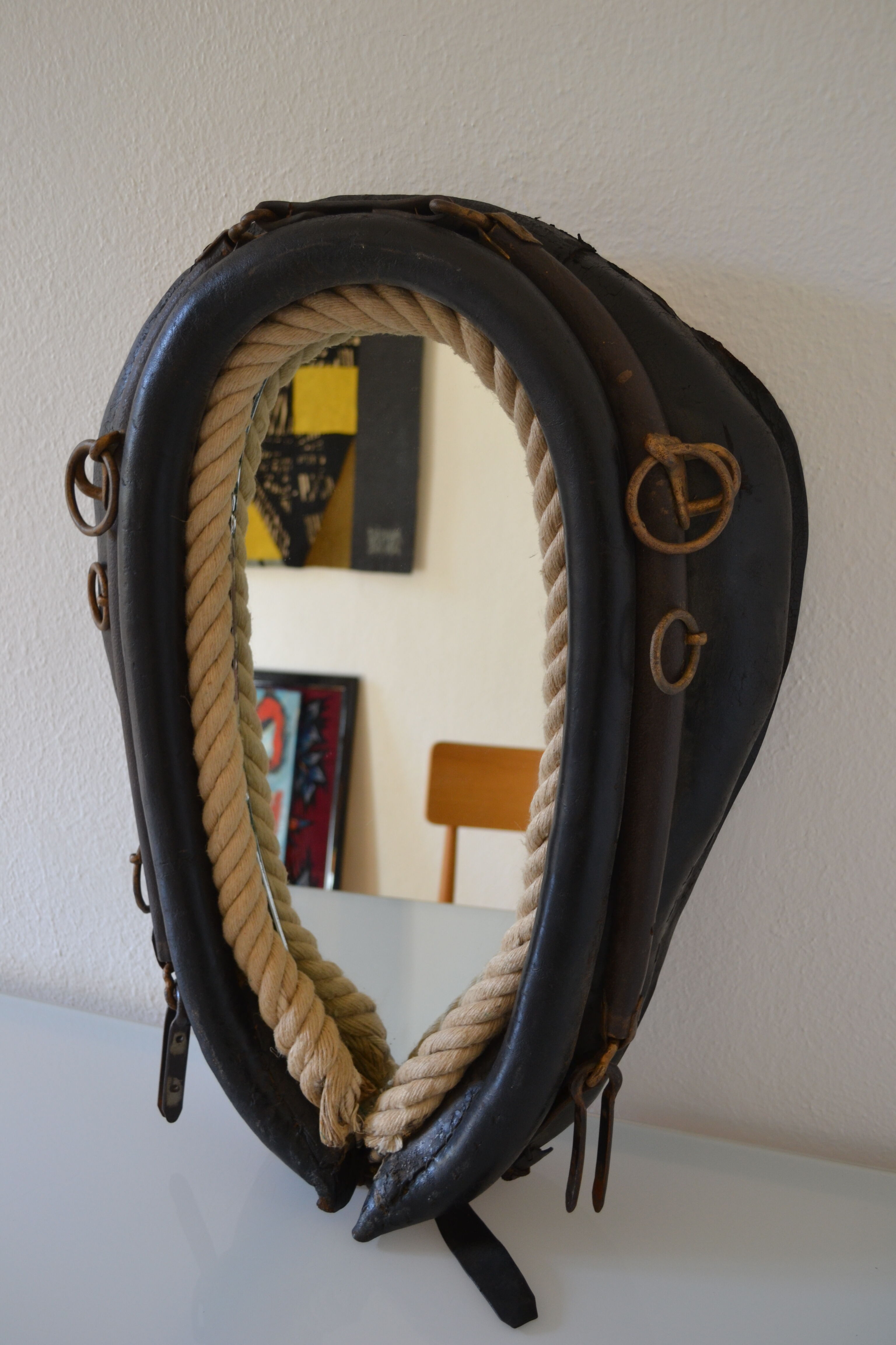 Brutalist mirror horse collar