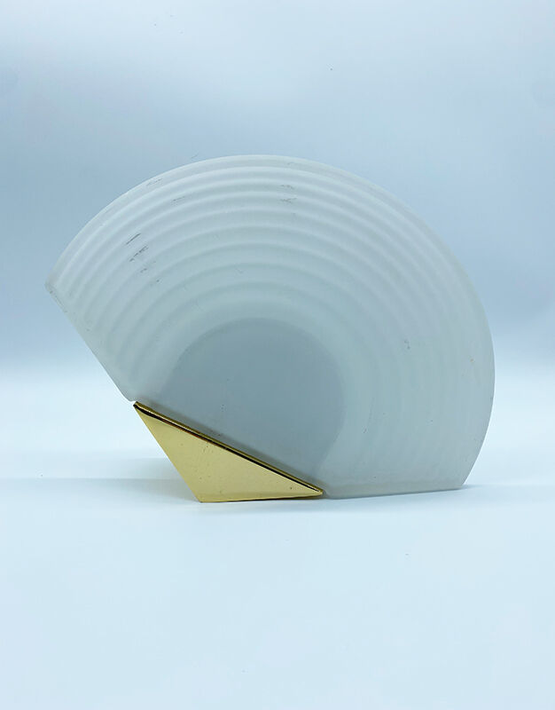 Brass and glass wall lamp