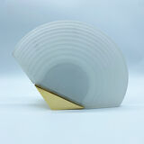 Brass and glass wall lamp