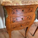 Pair of Louis XV marquetry bedside tables from the 1920s