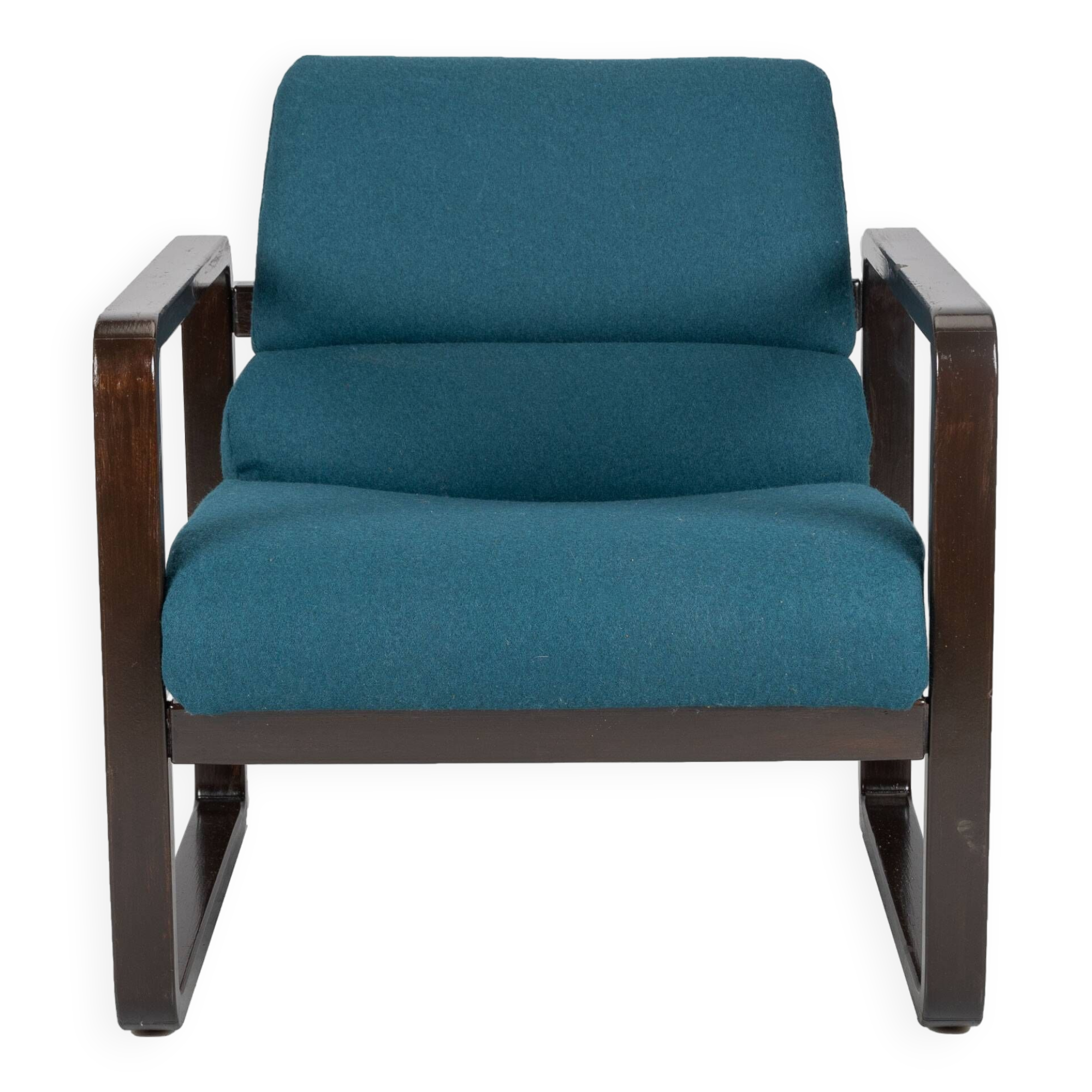 Petrol and Brown Chair by Martin Stoll for Giroflex