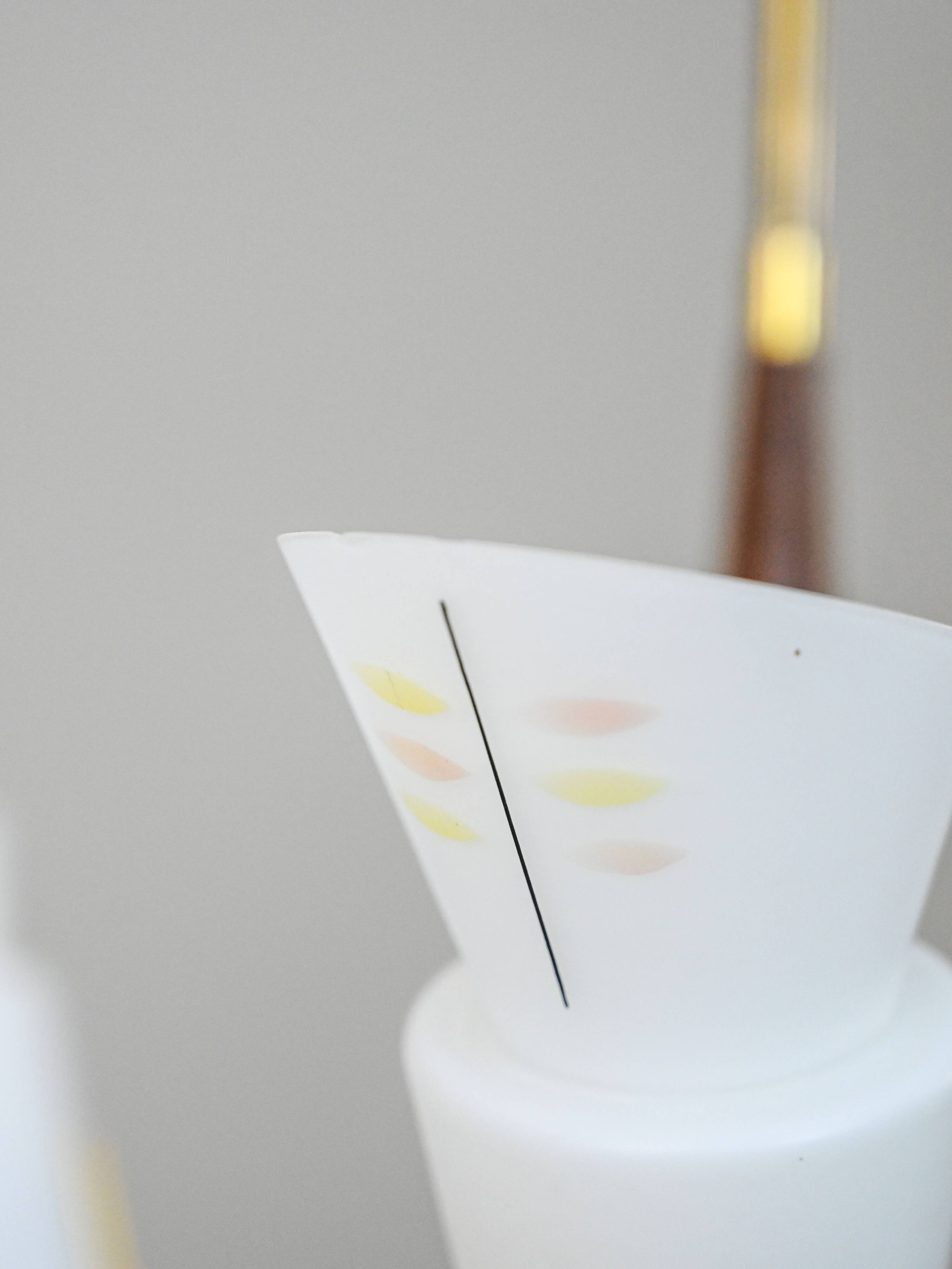 Vintage pendant light with opaline