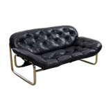 Scandinavian leather sofa by John-Bertil Häggström for Swed-Form, 1970s