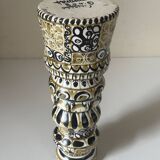 Large André Hourellou Quimper vintage candle holder