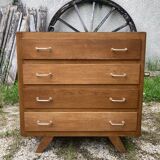 Vintage chest of drawers compass feet
