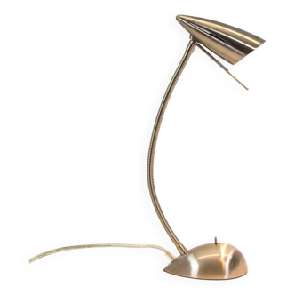 Halogen table lamp | Brushed aluminium | Flexible gooseneck arm | vintage 90's