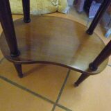Paire de tables de chevet Anciennes Forme Haricot style Louis XVI- dessus marbre