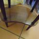 Pair of Antique Louis XVI Style Bean-Shaped Bedside Tables - Marble Top