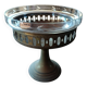 Copper and glass fruit bowl or compote dish Art Deco