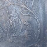 Old fireplace plate poseidon