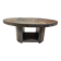Table basse brutaliste ovale vintage, années 1970