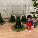 Set of 4 glasses of white wine from Alsace