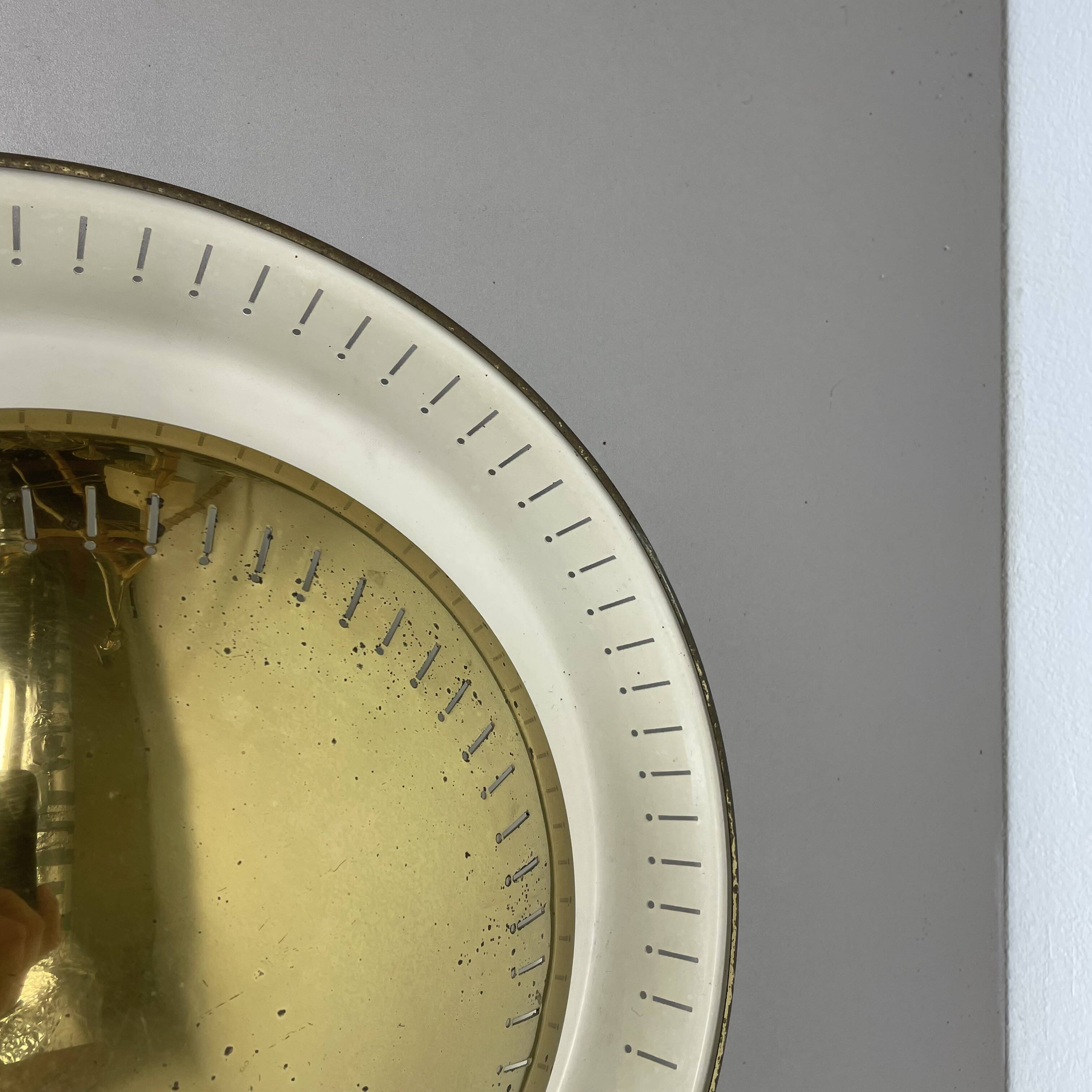 unique 42cm Brass Gino Sarfatti Style Ceiling wall Light Flushmount, Italy