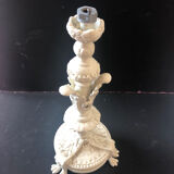 Bronze lamp base painted white