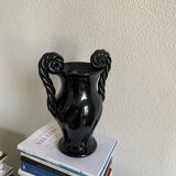 Vallauris black vase