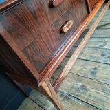 Vintage enfilade in rosewood, antique dressing table, chest of drawers.