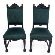 A pair of antique chairs on lion's paws, Western Europe, circa 1920.