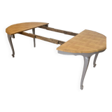 Round regency table revamped taupe extension