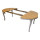 Round regency table revamped taupe extension