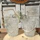 Vintage glass ice buckets or ice cubes made of thick glass