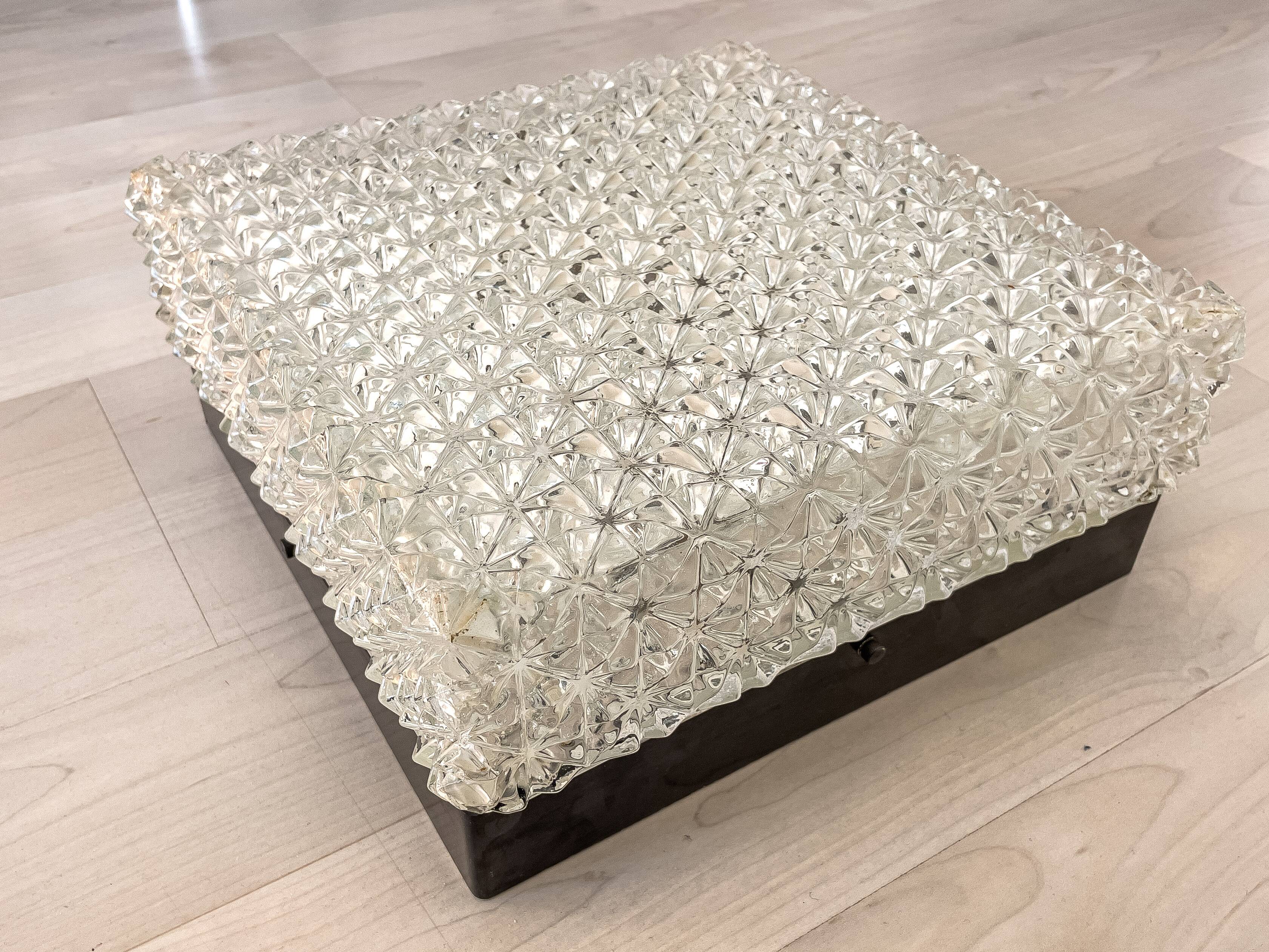 ERCO 2xE27 vintage glass ceiling light