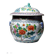 Large covered vase in Chinese porcelain, floral famille rose decoration.
