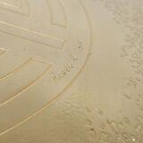 Vintage etched brass coffee table by Ricco D, 1970s