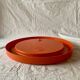 Vintage round orange plastic mirror Cattaneo - Space Age Design