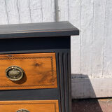 Directoire style chest of drawers Louis XVl matt black