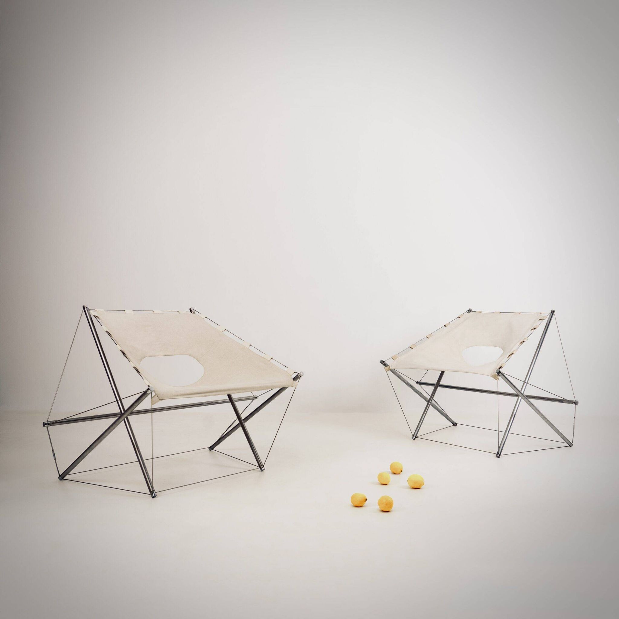 Jacques-Henri Varichon, rare pair of Galaxie armchairs, Steiner, 1969