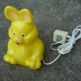 Lampe à poser lapin jaune design vintage années 1980