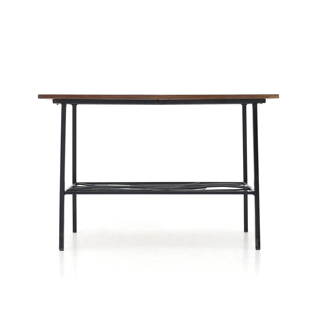 Coffee table with a wooden top, 1950s.