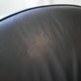 Black leather club chair