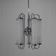 5-flamming tubular bauhaus chandelier, 1930s
